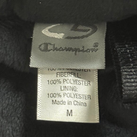 Cozy Quilted Hooded Puffer Coat Fleece Lining & Full-Zip Closure Womens M Black - Picture 10 of 12